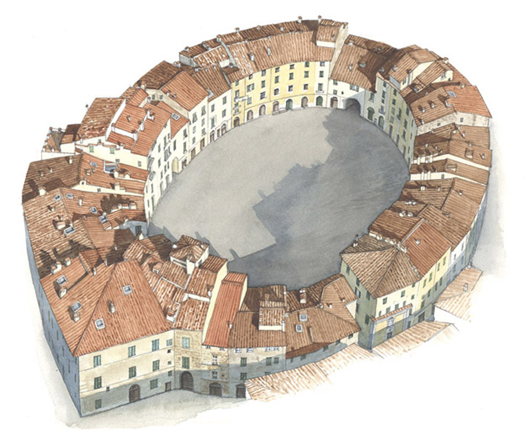 Lucca, piazza Mercato
