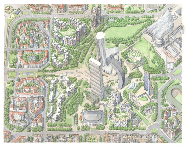 Milano,progetto Citylife - bd